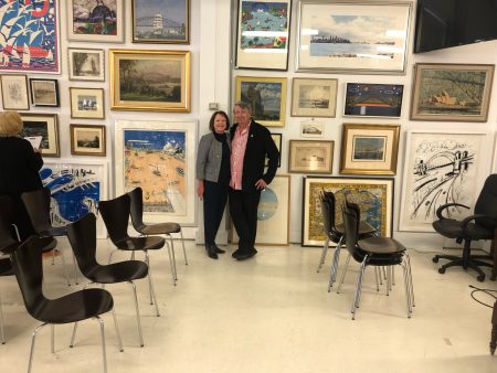 Jim and Robyn at the Davidson Gallery exhibition